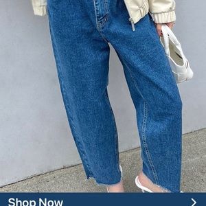 Oak and Fort Paper Bag waist jeans. Never worn. Brand new. Size large.